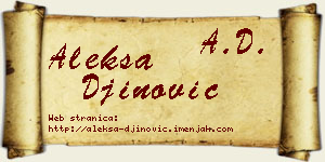 Aleksa Đinović vizit kartica